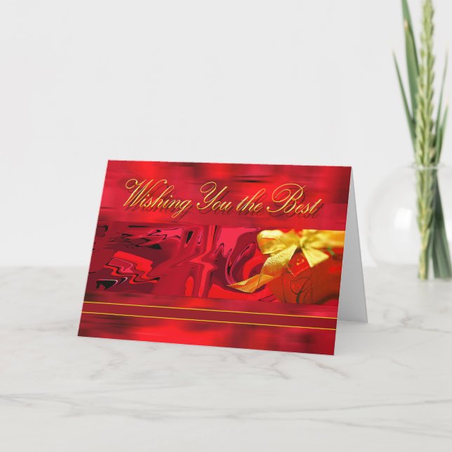 Cartão De Festividades Desejo-lhe o melhor Natal (Frente)