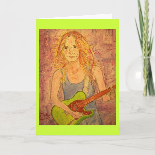 Cartão De Festividades Desejo-lhe paz na Terra Songstress (Frente)