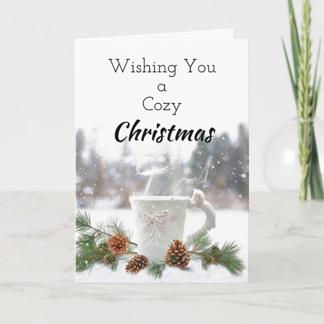 Cartão De Festividades Desejo-te um Cacau de Natal Louco (Frente)