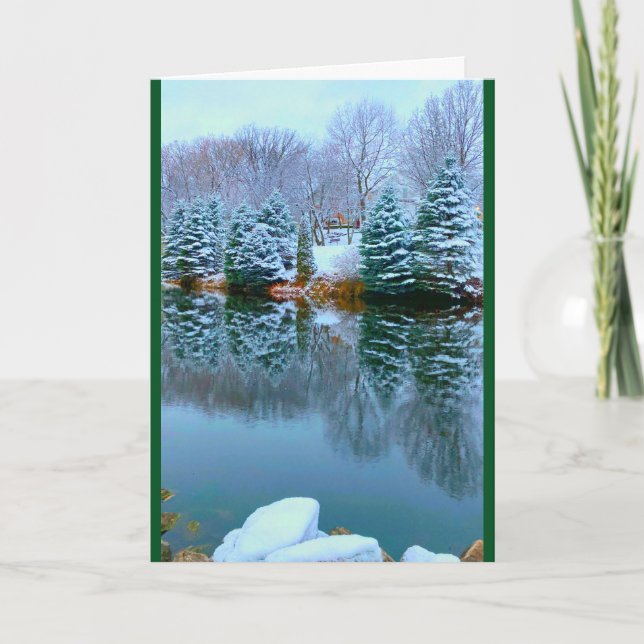 Cartão De Festividades Desejo-Te Uma Bela Estação De Natal (Frente)