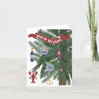 Cartão De Festividades Desejos calorosos para a Costa Leste!