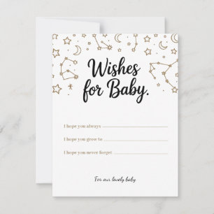 Cartão De Festividades Desejos Celestiais para Bebê - Desejos personaliza