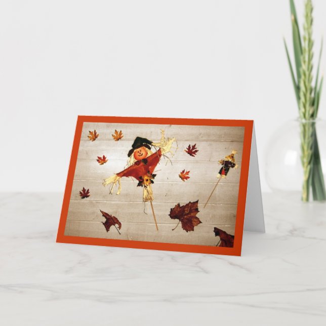 Cartão De Festividades Desejos de Ação de Graças (Frente)