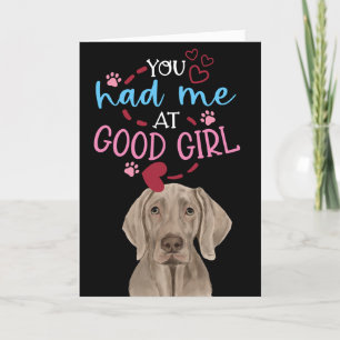 Cartão De Festividades Desejos de Dia dos Namorados do seu Weimaraner