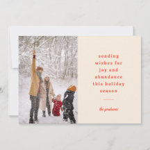 Desejos de envio de tipografia vermelho mínimo em 