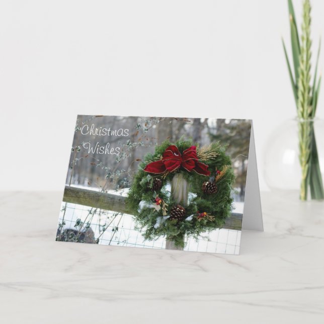 Cartão De Festividades Desejos de Natal (Frente)