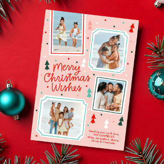 Cartão De Festividades Desejos de Natal Coloridos Divertidos para Foto 4