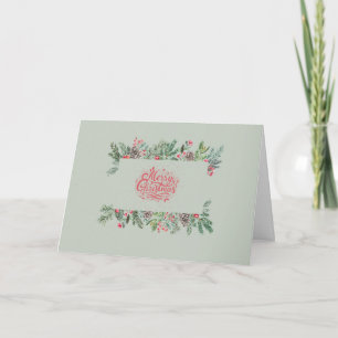 Cartão De Festividades Desejos de Natal Quentes Texto Interior Personaliz