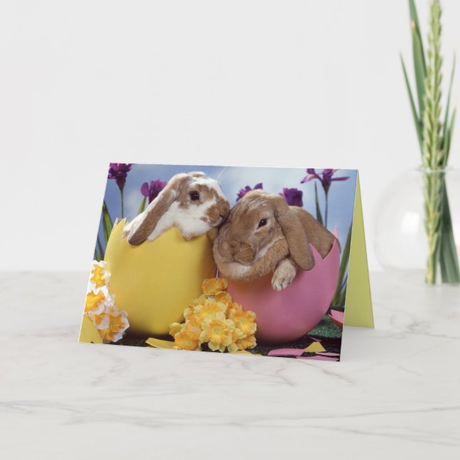 Cartão De Festividades Desejos de páscoa (Frente)