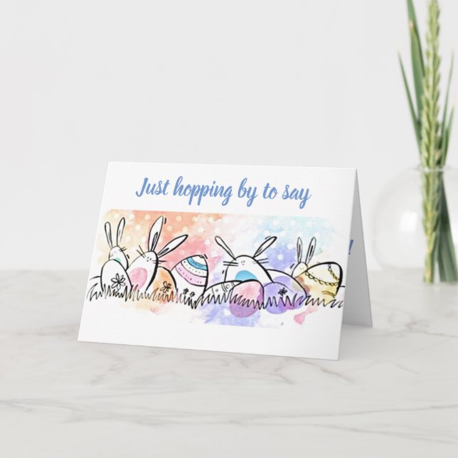 CARTÃO DE FESTIVIDADES ***DESEJOS DE PÁSCOA*** DE OVOS DE PÁSCOA CUTA PAR (Frente)