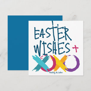 Cartão De Festividades Desejos divertidos da Páscoa, abraços e beijos B
