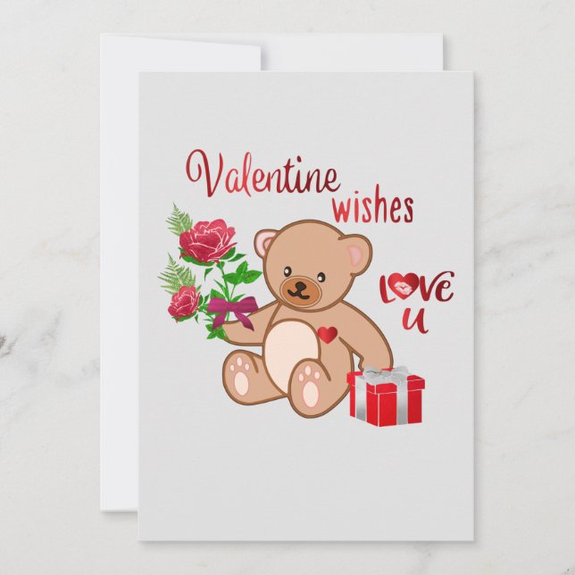 Cartão De Festividades Desejos do namorados (Frente)