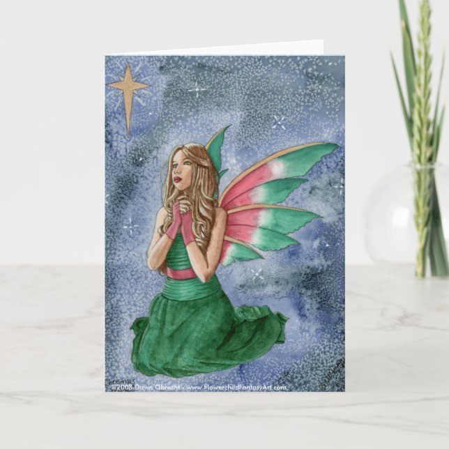 Cartão De Festividades Desejos do Natal pelo alvorecer Obrecht (Frente)