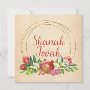 Cartão De Festividades Desejos Hebraicos de Rosh Hashaná Shanah Tovah