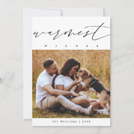 Cartão De Festividades Desejos Mais Quentes, Foto da Família de Natal Sob