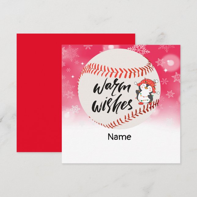 Cartão De Festividades Desejos Quentes de Beisebol com Jogador Engraçado  (Frente/Verso)