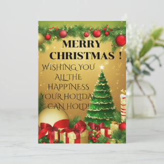 Cartão De Festividades "Desejos Quentes por um Natal Feliz!"