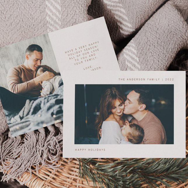 Cartão De Festividades Desejos Simples | Duas Fotografias Minimalistas (Criador carregado)