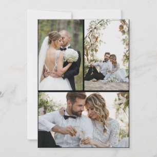 Cartão De Festividades Desenhe Sua Própria Colagem de 3 Fotos