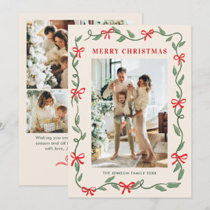 Cartão De Festividades Desenho à Mão Caprichoso Boho Natal 5 Foto