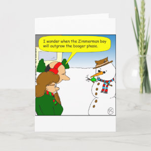 Cartão De Festividades desenho animado de boneco de neve do x11