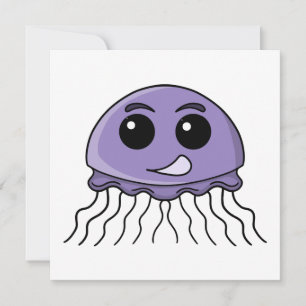 Cartão De Festividades Desenho animado Lilac Jellyfriend