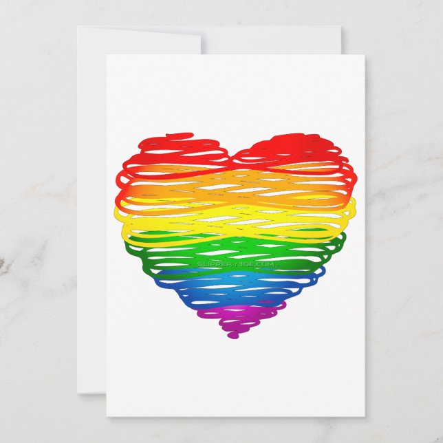Cartão De Festividades Desenho de forma cardíaca do orgulho de SlipperyJo (Frente)