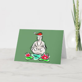 Cartão De Festividades Desenho de Natal Buda