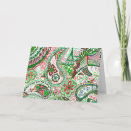 Cartão De Festividades Desenho de Paisley - Natal cativando