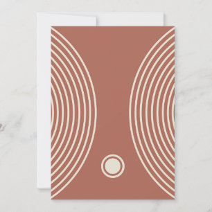 Cartão De Festividades Desenho geométrico minimalista