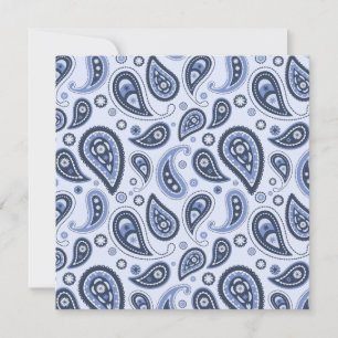 Cartão De Festividades Desenho Intrincado de Estampa Floral Paisley