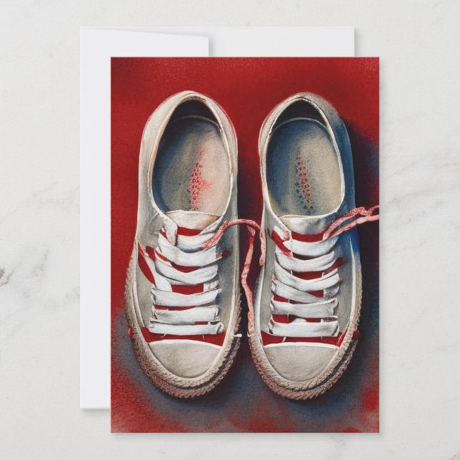 Cartão De Festividades Desenho Mão De Calçados Engraçados (Frente)