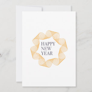 Cartão De Festividades Desenho simples e elegante de "Feliz Ano Novo"