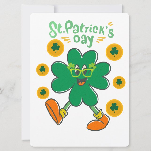 CARTÃO DE FESTIVIDADES DESENHO ST PATRICK (Frente)