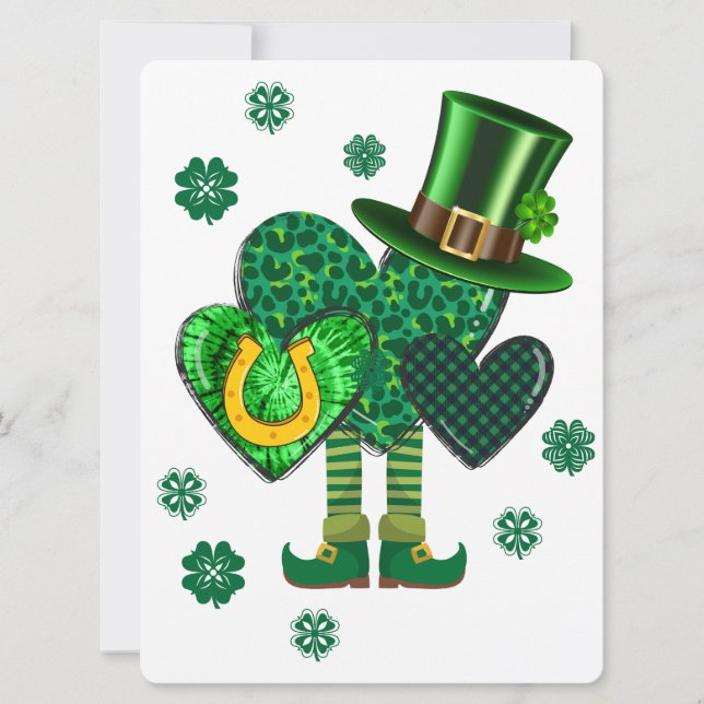 CARTÃO DE FESTIVIDADES DESENHO ST PATRICK (Frente)