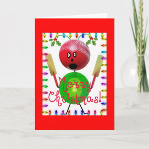 Cartão De Festividades Desenhos animados do Natal do críquete