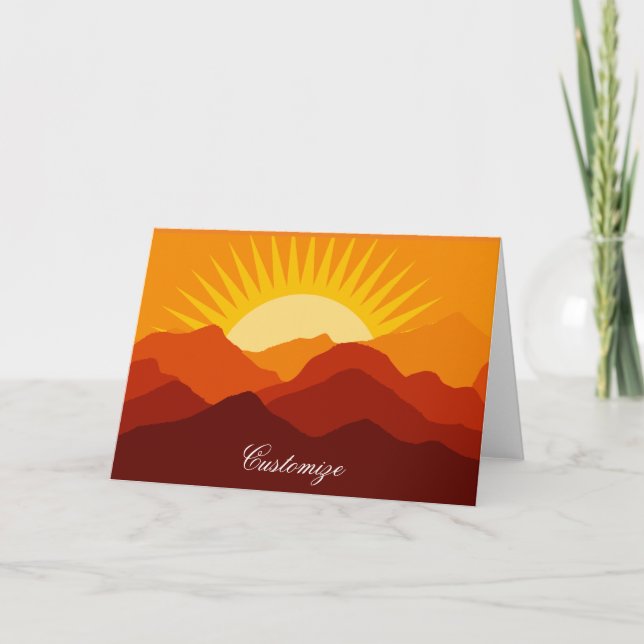 Cartão De Festividades Desert Mounts Sunset Thunder_Cove (Frente)