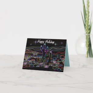 Cartão De Festividades Desert Stary Night Holiday Card