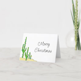 Cartão De Festividades Deserto de Cactus Natal Sudoeste