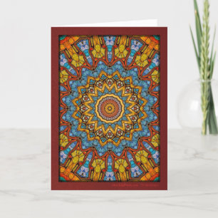 Cartão De Festividades Deserto Flor Mandala