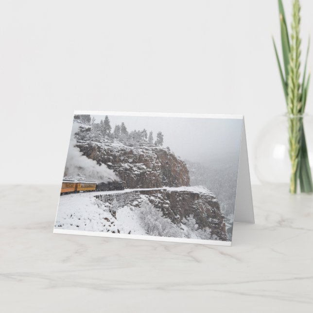 Cartão De Festividades Desfiladeiro em cascata a bordo do Polar Express (Frente)