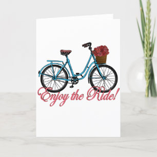 Cartão De Festividades Desfrute Da Bicicleta De Corte
