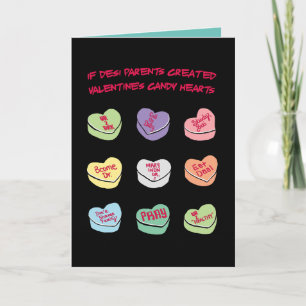 Cartão De Festividades Desi Conversation Candy Hearts