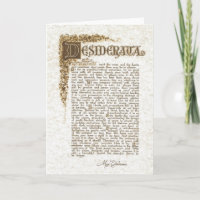 DESIDERATA Card
