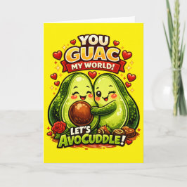 Cartão De Festividades Design de amor no Dia dos Namorados de abacate fof