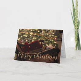 Cartão De Festividades Design de Árvore de Natal Elegante Personalizada