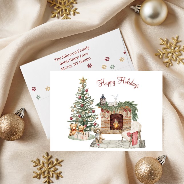 Cartão De Festividades Design de Cachorro Feliz de Dias Felizes - Cavapoo (Criador carregado)