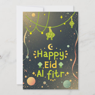 Cartão De Festividades Design de Celebração de Eid Aconchegante