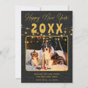 Cartão De Festividades Design de Celebração de Feliz ano novo Personalizá
