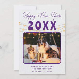 Cartão De Festividades Design de Celebração de Feliz ano novo Personalizá
